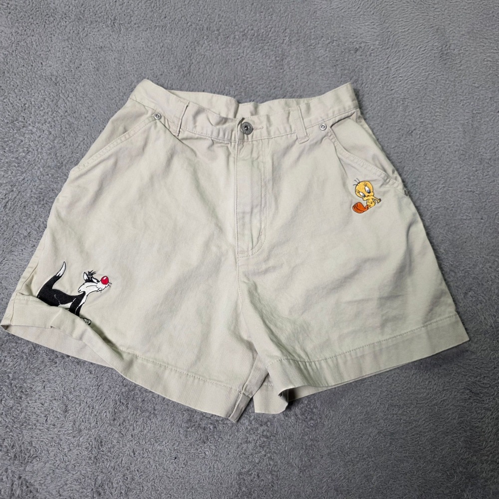 Warner Bros Adults 4 Carpenter Shorts Khaki Looney Tunes Tweety Sylvester Vtg